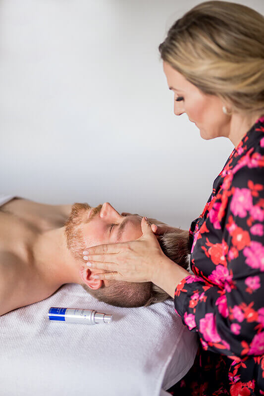 Kataryna giving Environ treatment to customer
