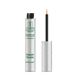 MBR Eyelash Booster in a sleek silver tube, a lash-enhancing serum designed to promote longer, fuller, and stronger eyelashes.